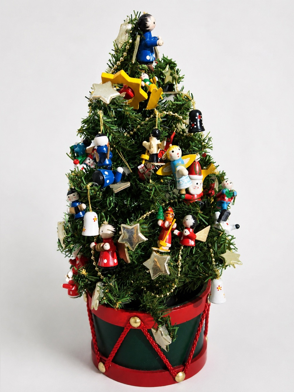 Festive Mini Christmas Tree with Colorful Ornaments